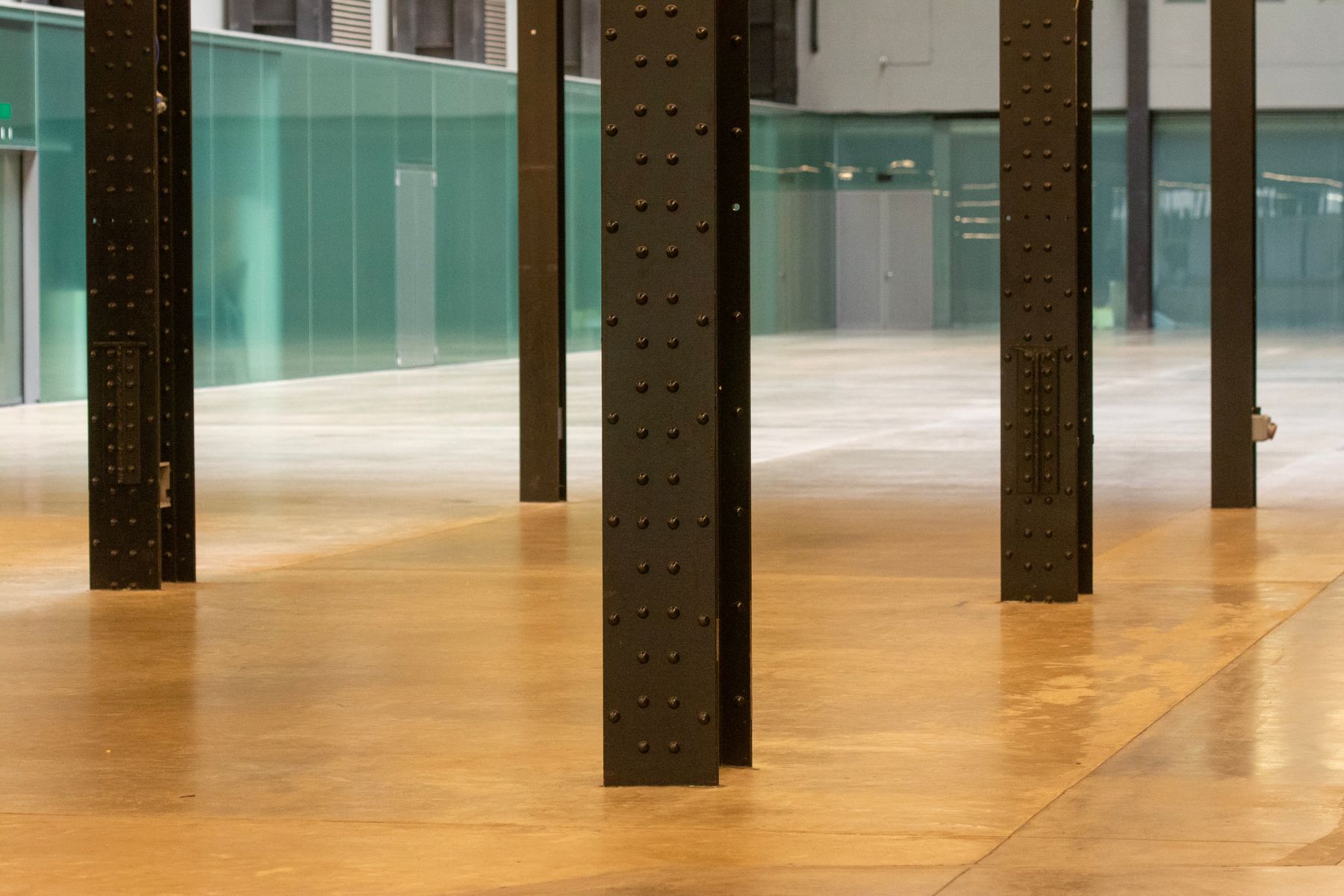 Polished coated concrete floor